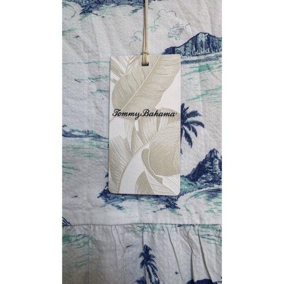 Tommy Bahama Nova Wave Beach Days Dress XS/TP Seersucker Cotton Vacation $178 - Picture 13 of 16